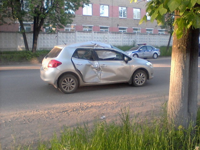 Авария в Костроме с мотоциклистом